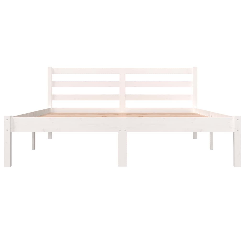 Bedframe Massief Grenenhout 4Ft Small Double 120 x 190 cm Wit