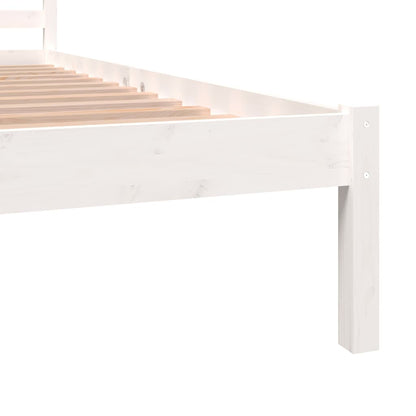 Bedframe Massief Grenenhout 4Ft Small Double 120 x 190 cm Wit