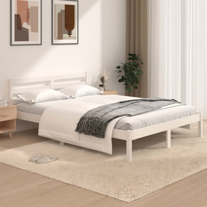 Bedframe Massief Grenenhout 4Ft Small Double 120 x 190 cm Wit