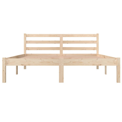 Bedframe Massief Grenenhout 140 x 190 cm Naturel