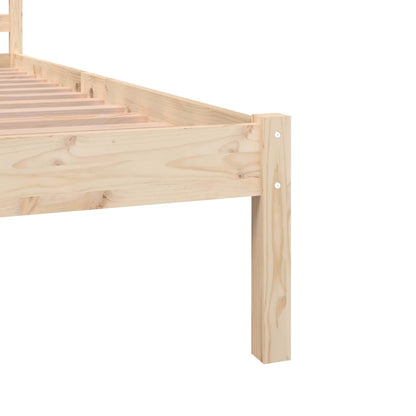 Bedframe Massief Grenenhout 140 x 190 cm Naturel