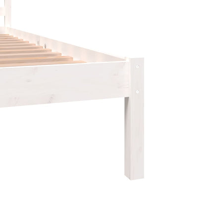 Bedframe Massief Grenenhout 140 x 190 cm Wit