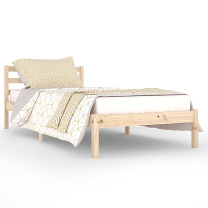 Bedframe Massief Grenenhout 90 x 200 cm Naturel