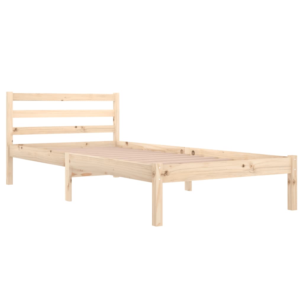 Bedframe Massief Grenenhout 90 x 200 cm Naturel