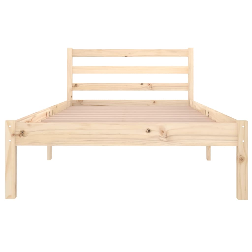 Bedframe Massief Grenenhout 90 x 200 cm Naturel