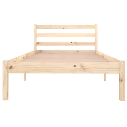 Bedframe Massief Grenenhout 90 x 200 cm Naturel