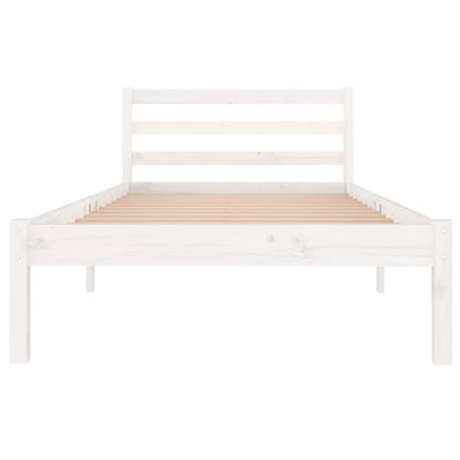 Bedframe Massief Grenenhout 90 x 200 cm Wit