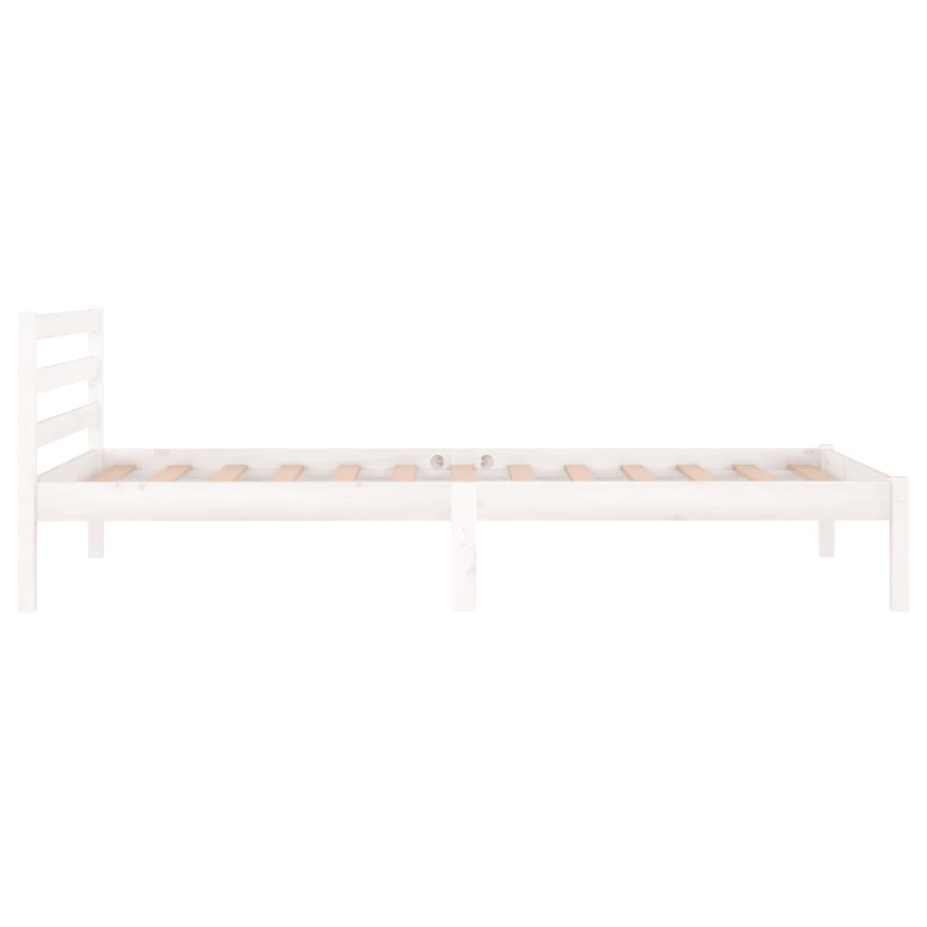 Bedframe Massief Grenenhout 90 x 200 cm Wit
