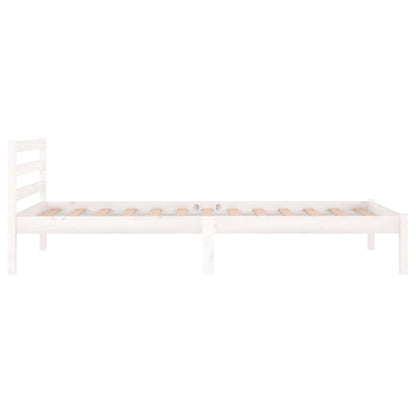 Bedframe Massief Grenenhout 90 x 200 cm Wit