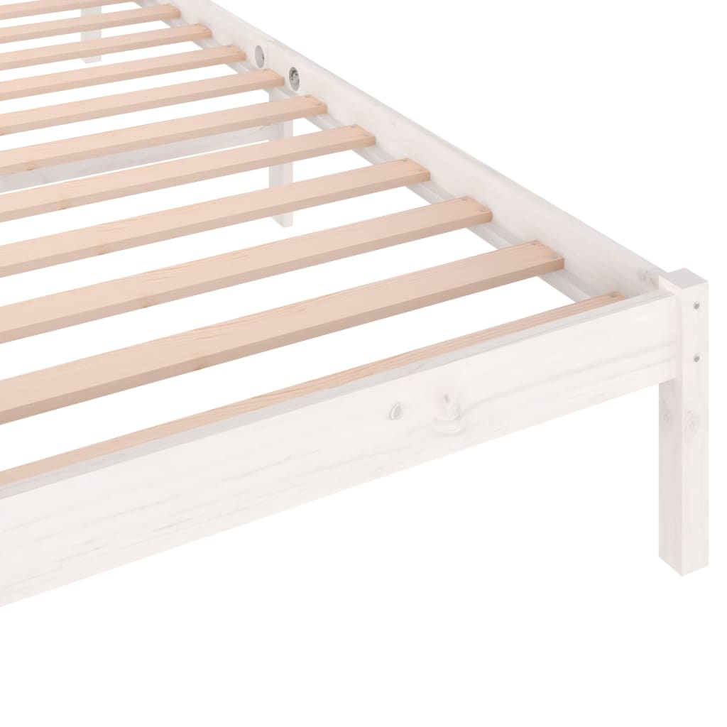 Bedframe Massief Grenenhout 90 x 200 cm Wit
