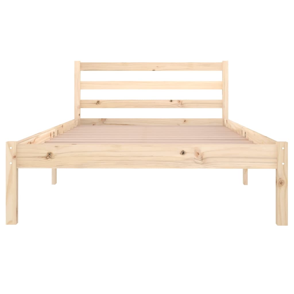 Bedframe massief grenenhout 100x200 cm 100 x 200 cm Naturel