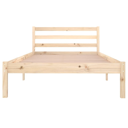 Bedframe massief grenenhout 100x200 cm 100 x 200 cm Naturel