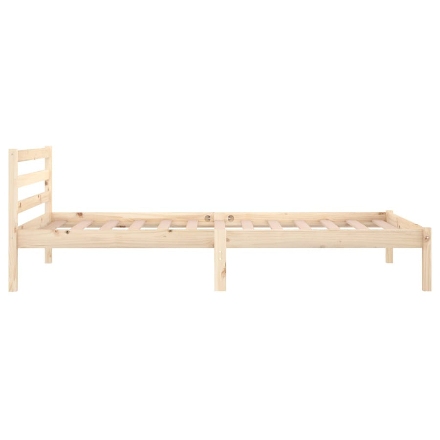 Bedframe massief grenenhout 100x200 cm 100 x 200 cm Naturel