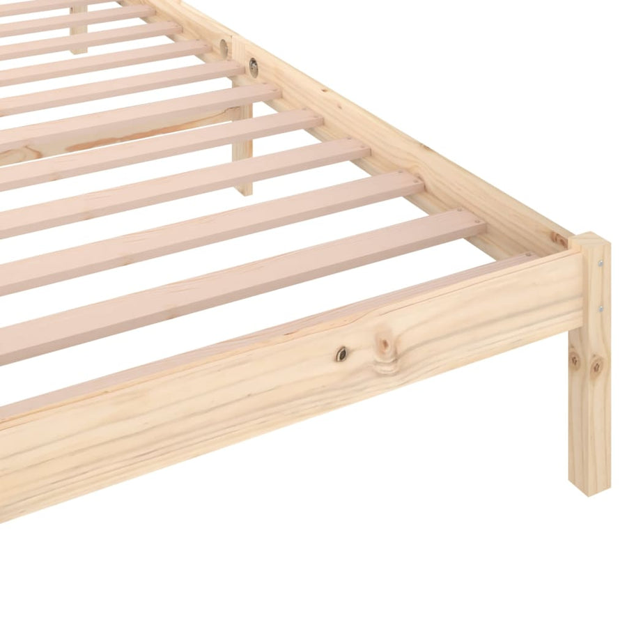 Bedframe massief grenenhout 100x200 cm 100 x 200 cm Naturel