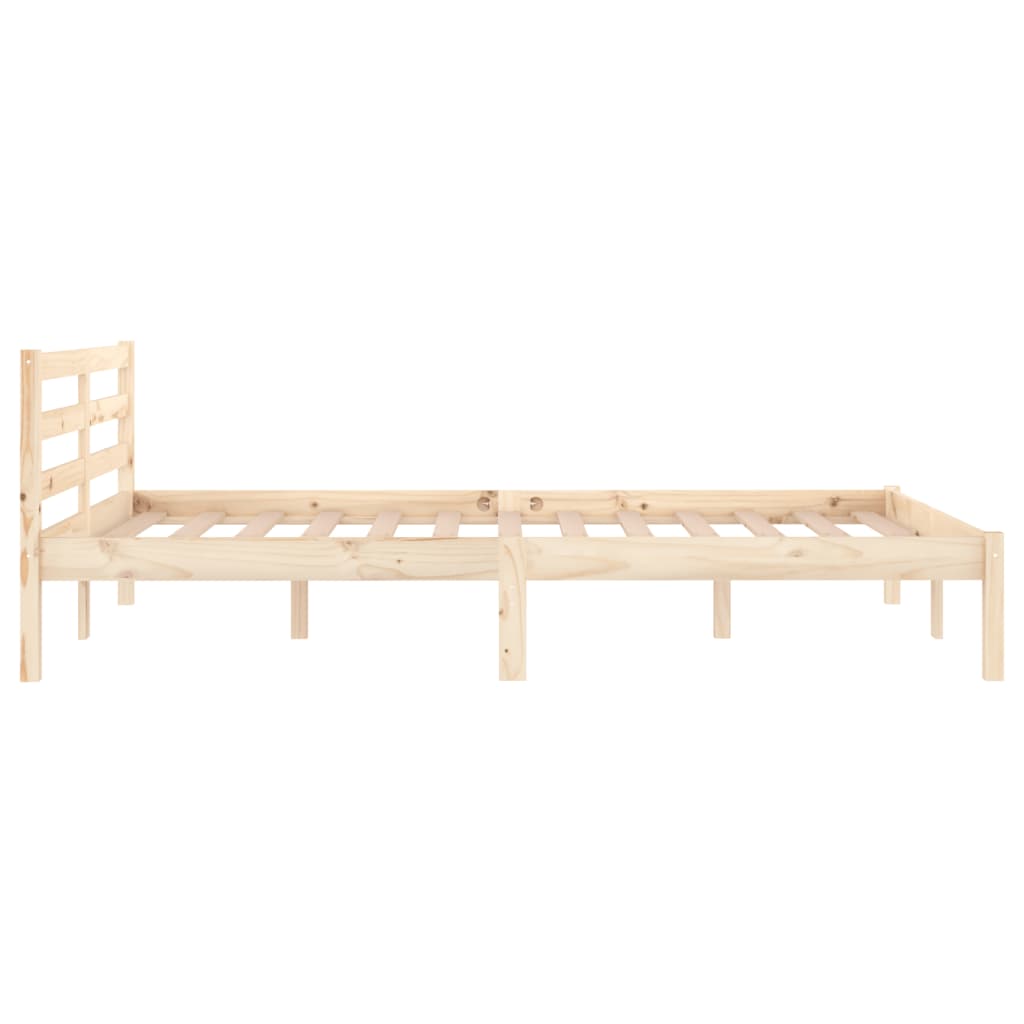 Bedframe Massief Grenenhout 120 x 200 cm Naturel