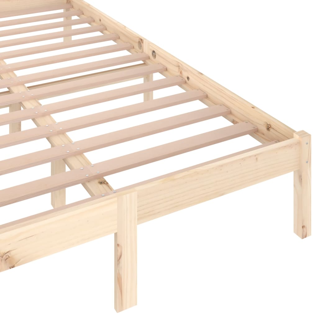 Bedframe Massief Grenenhout 120 x 200 cm Naturel