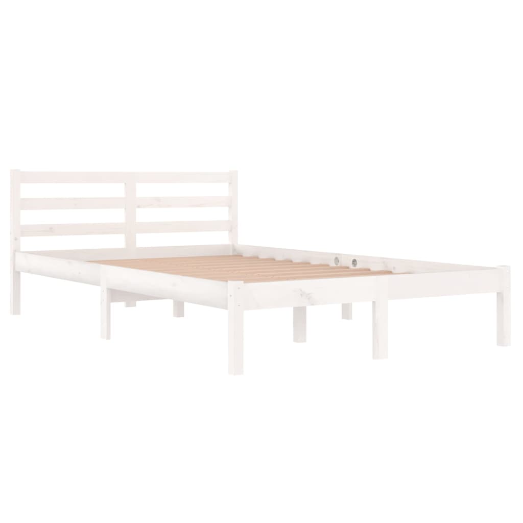 Bedframe Massief Grenenhout 120 x 200 cm Wit
