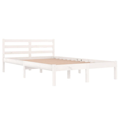 Bedframe Massief Grenenhout 120 x 200 cm Wit