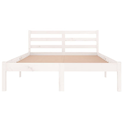 Bedframe Massief Grenenhout 120 x 200 cm Wit