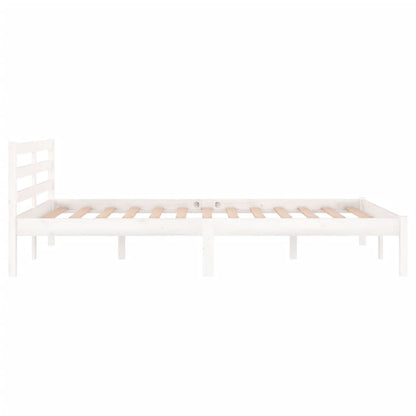 Bedframe Massief Grenenhout 120 x 200 cm Wit