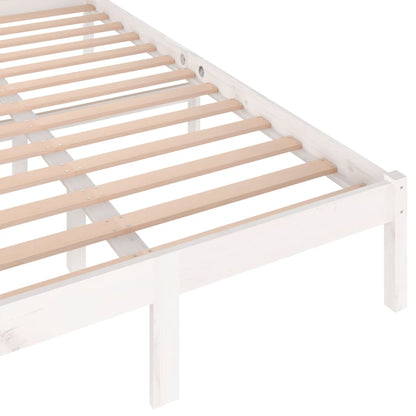 Bedframe Massief Grenenhout 120 x 200 cm Wit