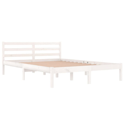 Bedframe Massief Grenenhout 140 x 200 cm Wit