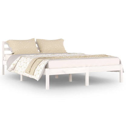 Bedframe Massief Grenenhout 140 x 200 cm Wit