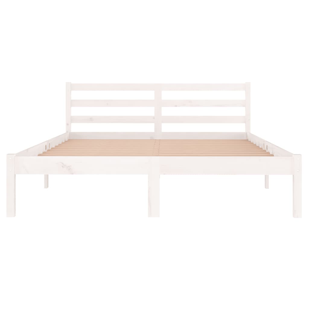 Bedframe Massief Grenenhout 140 x 200 cm Wit
