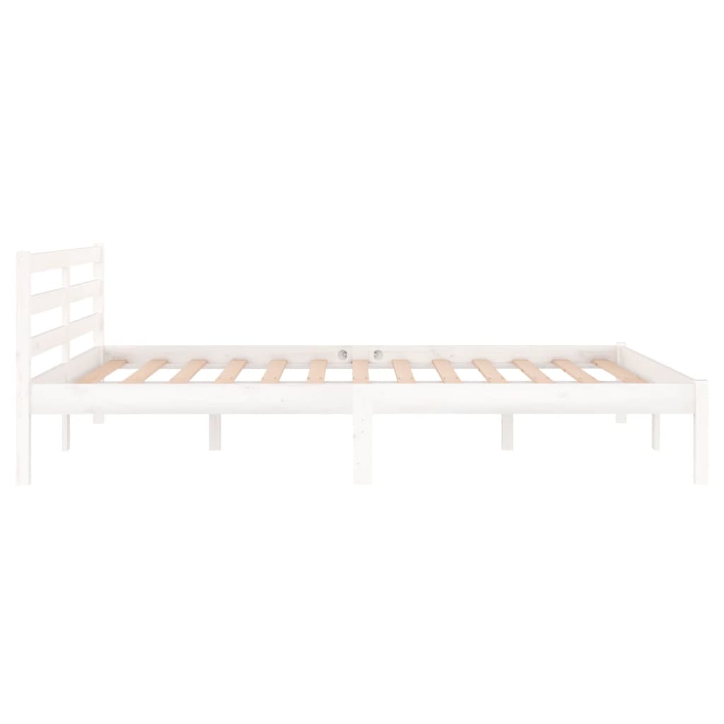 Bedframe Massief Grenenhout 140 x 200 cm Wit