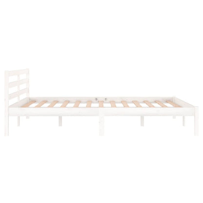 Bedframe Massief Grenenhout 140 x 200 cm Wit