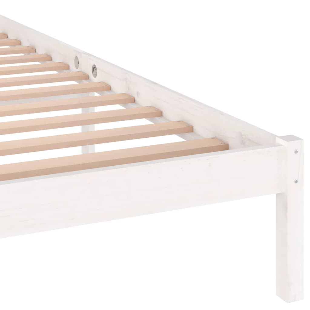 Bedframe Massief Grenenhout 140 x 200 cm Wit