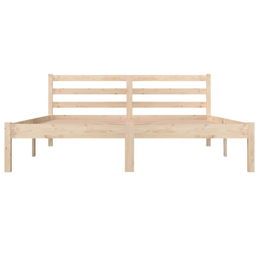 Bedframe Massief Grenenhout King Size 150 x 200 cm Naturel