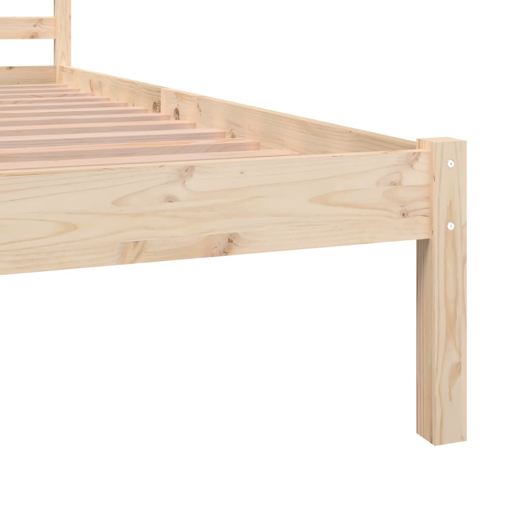 Bedframe Massief Grenenhout King Size 150 x 200 cm Naturel
