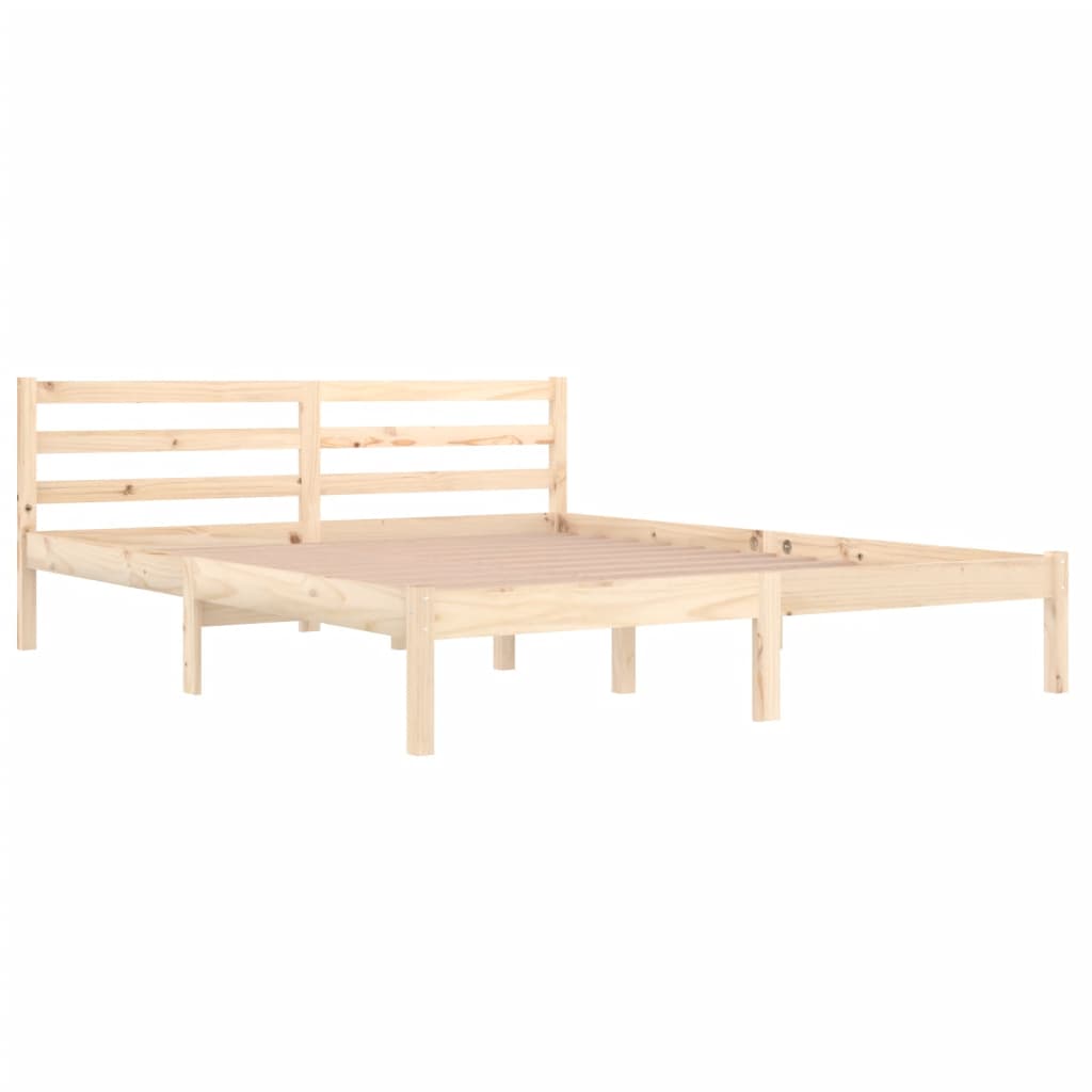 Bedframe Massief Grenenhout 160 x 200 cm Naturel