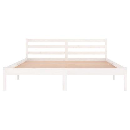 Bedframe Massief Grenenhout 160 x 200 cm Wit
