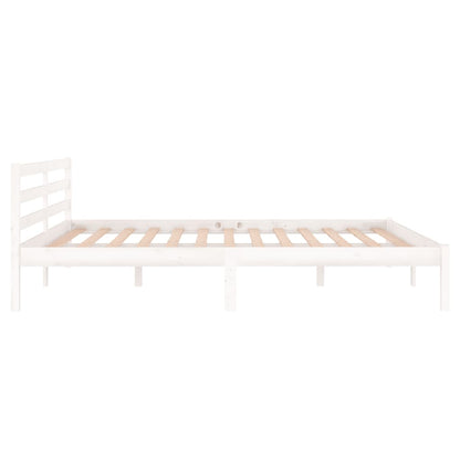 Bedframe Massief Grenenhout 160 x 200 cm Wit