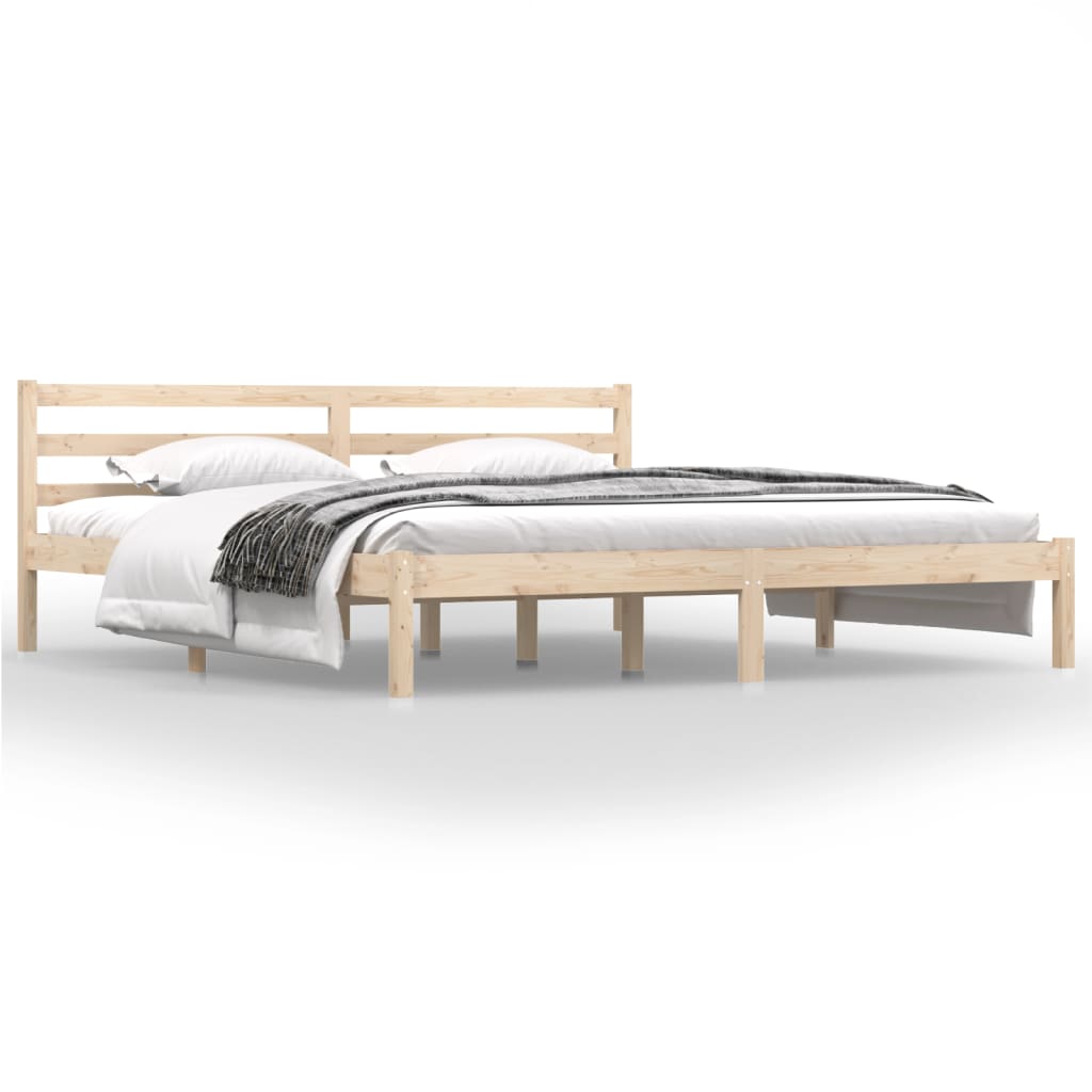 Bedframe Massief Grenenhout Super King Size 180 x 200 cm Naturel
