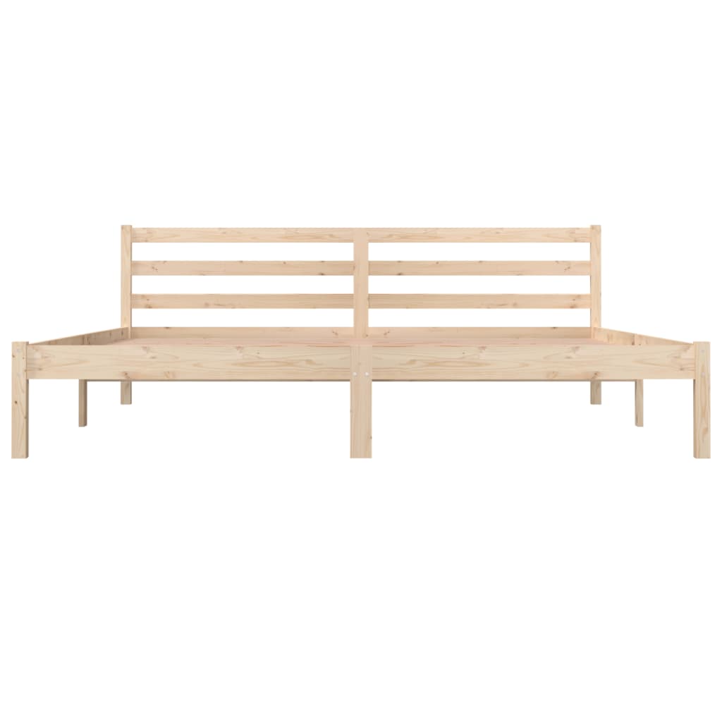 Bedframe Massief Grenenhout Super King Size 180 x 200 cm Naturel