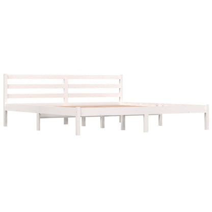 Bedframe Massief Grenenhout 6Ft Super King 180 x 200 cm Wit
