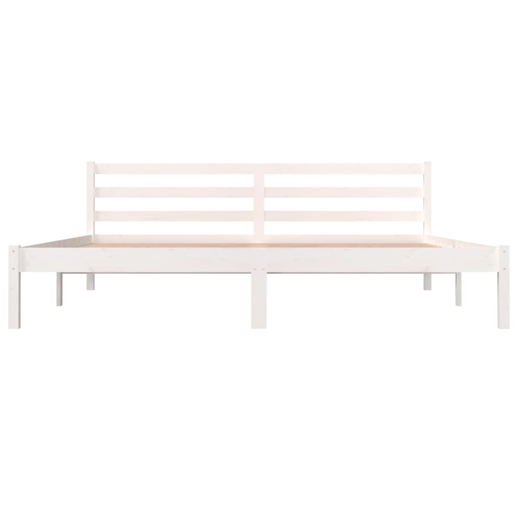 Bedframe Massief Grenenhout 6Ft Super King 180 x 200 cm Wit