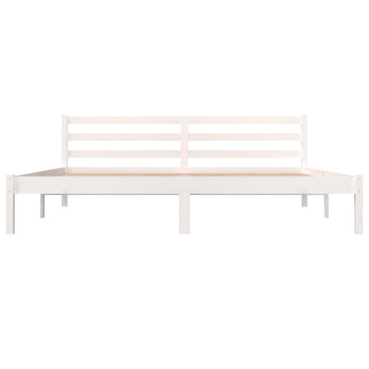 Bedframe Massief Grenenhout 6Ft Super King 180 x 200 cm Wit