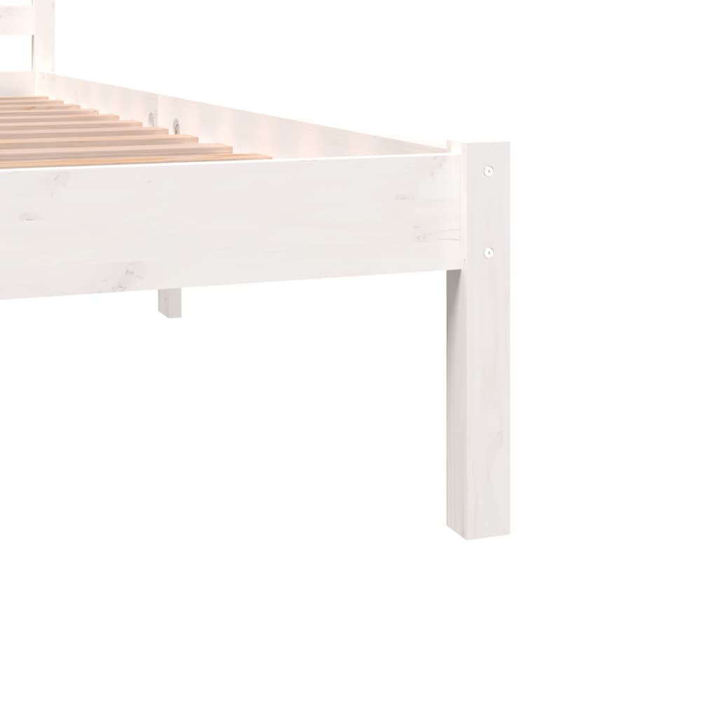 Bedframe Massief Grenenhout 6Ft Super King 180 x 200 cm Wit