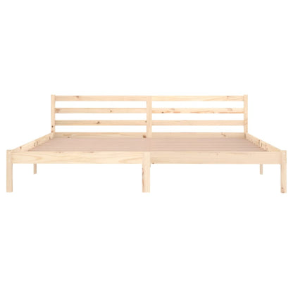 Bedframe Massief Grenenhout 200 x 200 cm Naturel