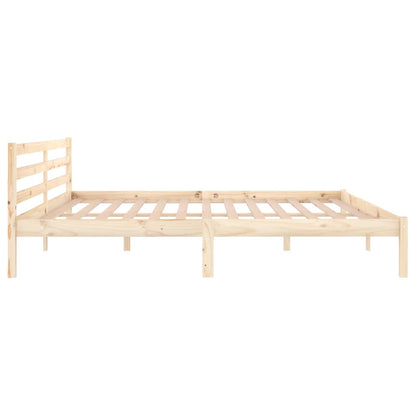 Bedframe Massief Grenenhout 200 x 200 cm Naturel