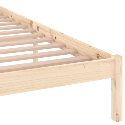 Bedframe Massief Grenenhout 200 x 200 cm Naturel