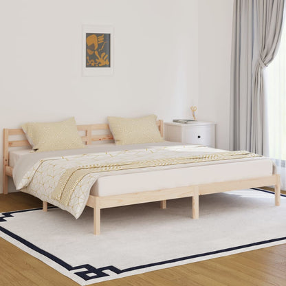 Bedframe Massief Grenenhout 200 x 200 cm Naturel