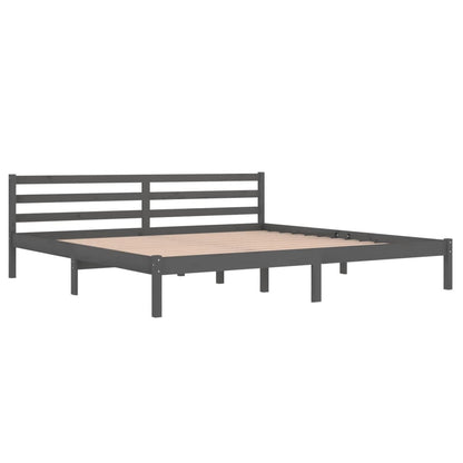 Bedframe Massief Grenenhout 200 x 200 cm Grijs
