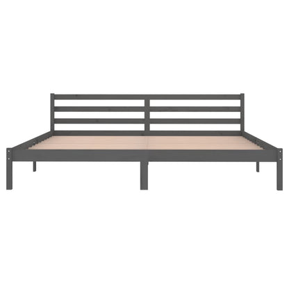 Bedframe Massief Grenenhout 200 x 200 cm Grijs