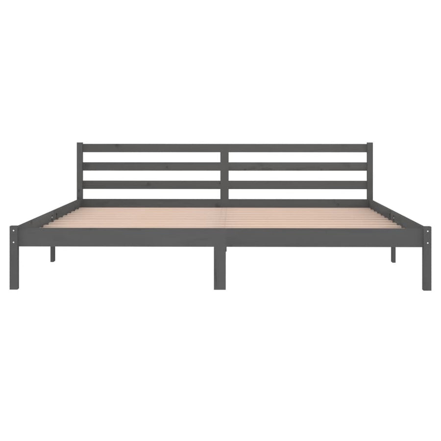 Bedframe Massief Grenenhout 200 x 200 cm Grijs