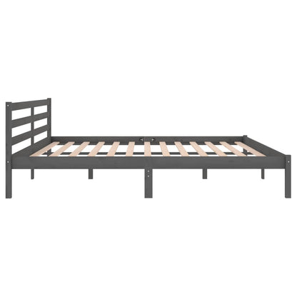 Bedframe Massief Grenenhout 200 x 200 cm Grijs